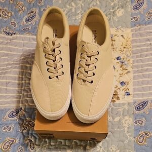 Men's Beige Clearwater Canvas Sneakers 2 Toned, Dark and Light Khaki